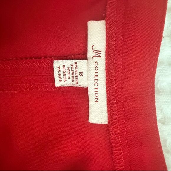 Vintage JM Collection Vibrant Red Maxi Skirt fits 14 - Picture 6 of 6